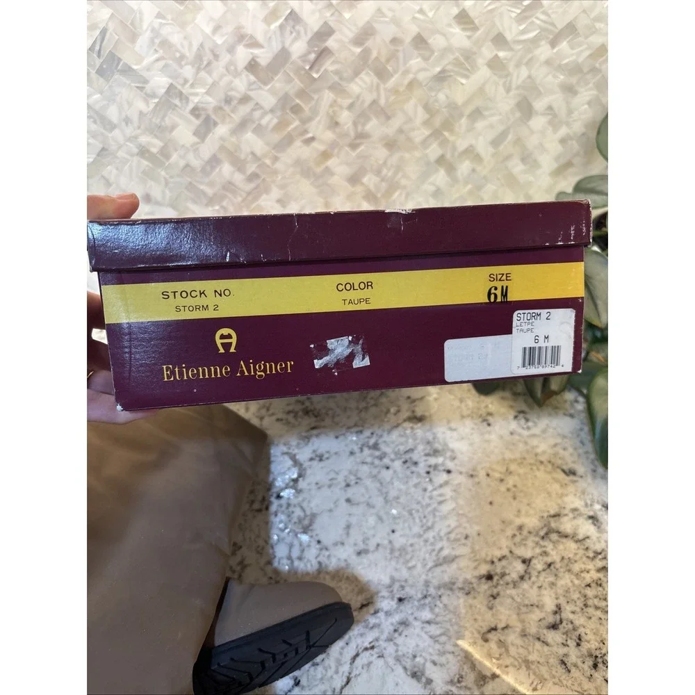 Etienne Aigner Storm 2 Women Winter Boots Taupe Size‎ 6M with box